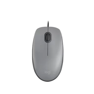 Logitech M110 Optical Mouse Silent (Gray, Wired) - Image 1