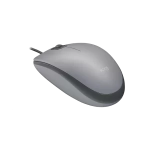 Logitech M110 Optical Mouse Silent (Gray, Wired) - Image 2