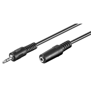 GOOBAY καλώδιο ήχου 3.5mm 50430, 3 pin stereo, 5m, μαύρο - Image 1