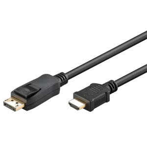 GOOBAY καλώδιο DisplayPort σε HDMI 64837, 4K/30Hz, 3m, μαύρο - Image 1
