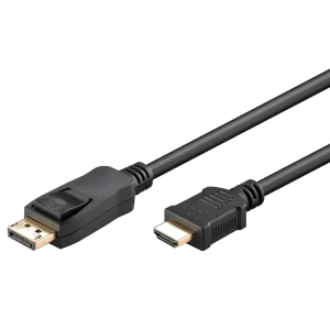 GOOBAY καλώδιο DisplayPort σε HDMI 64838, 4K/30Hz, 5m, μαύρο - Image 1