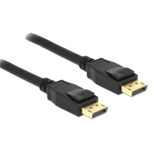 DELOCK καλώδιο DisplayPort 1.2 83807, 4K/60Hz, 21.6 Gbps, 3m, μαύρο - Image 1