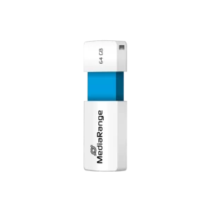 MediaRange USB 2.0 flash drive, color edition, light blue, 64GB - Image 1