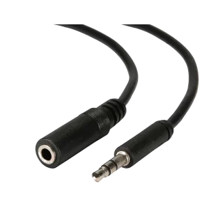 POWERTECH καλώδιο 3.5mm αρσενικό σε θηλυκό CAB-J010, 5m, μαύρο - Image 1