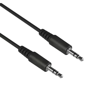 POWERTECH καλώδιο ήχου 3.5mm PTR-0145, AUX, CCS, 1.5m, μαύρο - Image 1